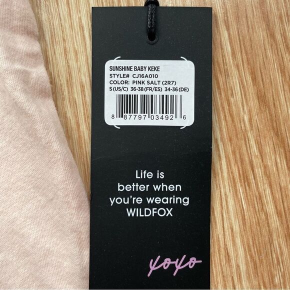 NWT Wildfox Sunshine Baby Keke Pink Salt Tee - Size: Small - Picture 4 of 5